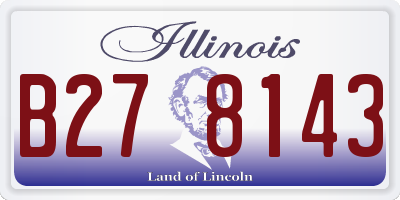 IL license plate B278143