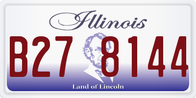IL license plate B278144