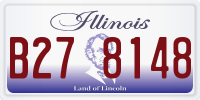 IL license plate B278148