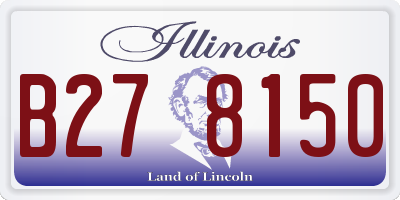 IL license plate B278150