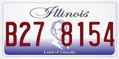 IL license plate B278154