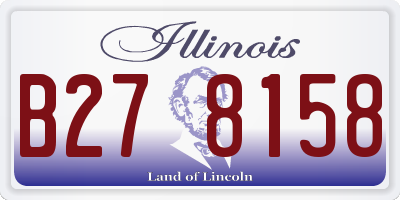 IL license plate B278158