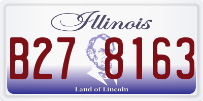 IL license plate B278163