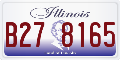 IL license plate B278165