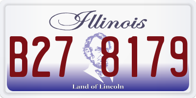 IL license plate B278179
