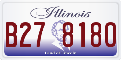IL license plate B278180