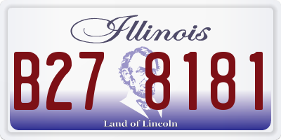 IL license plate B278181