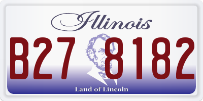 IL license plate B278182