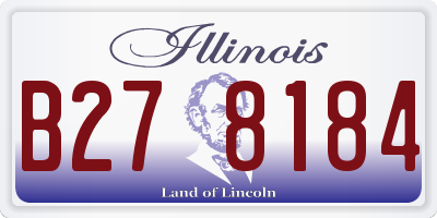 IL license plate B278184