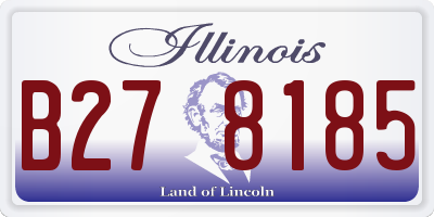 IL license plate B278185