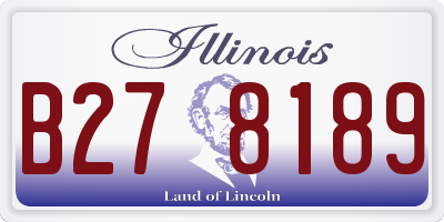 IL license plate B278189