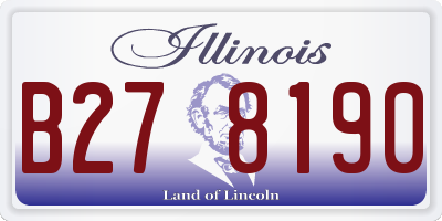 IL license plate B278190