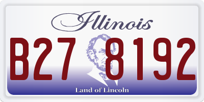 IL license plate B278192