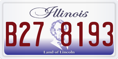 IL license plate B278193