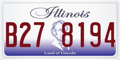 IL license plate B278194