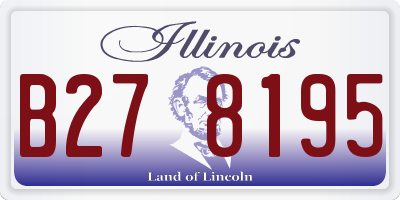 IL license plate B278195