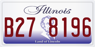 IL license plate B278196