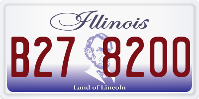 IL license plate B278200