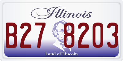 IL license plate B278203