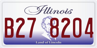 IL license plate B278204