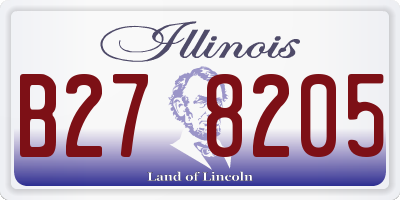IL license plate B278205