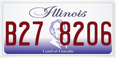 IL license plate B278206
