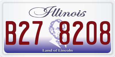 IL license plate B278208
