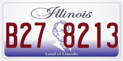 IL license plate B278213