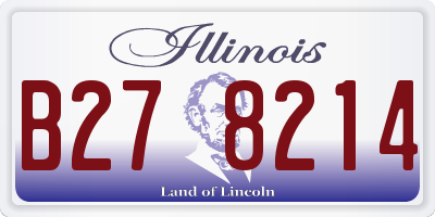 IL license plate B278214