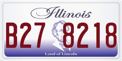 IL license plate B278218