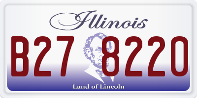 IL license plate B278220