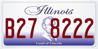 IL license plate B278222