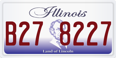 IL license plate B278227