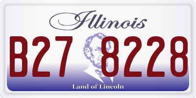 IL license plate B278228