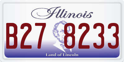 IL license plate B278233