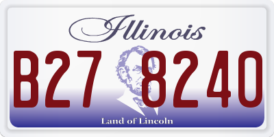 IL license plate B278240