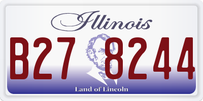IL license plate B278244