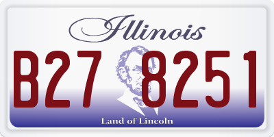 IL license plate B278251