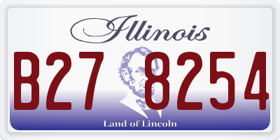 IL license plate B278254