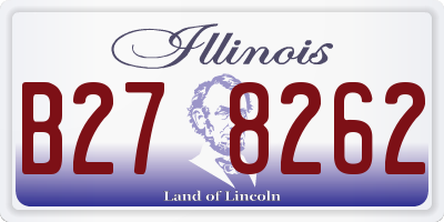 IL license plate B278262