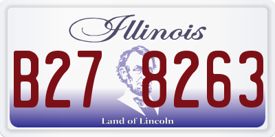 IL license plate B278263