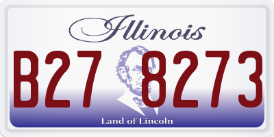 IL license plate B278273