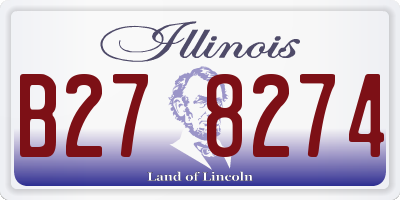 IL license plate B278274