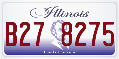 IL license plate B278275