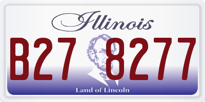 IL license plate B278277