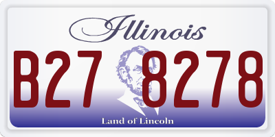 IL license plate B278278