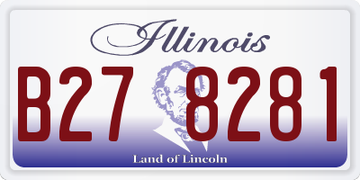 IL license plate B278281