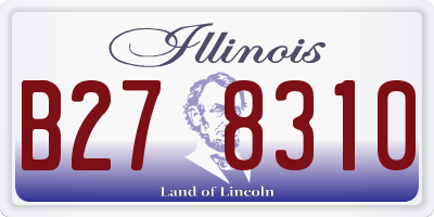 IL license plate B278310