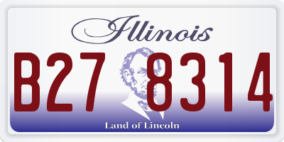 IL license plate B278314