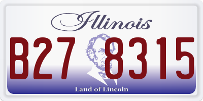 IL license plate B278315